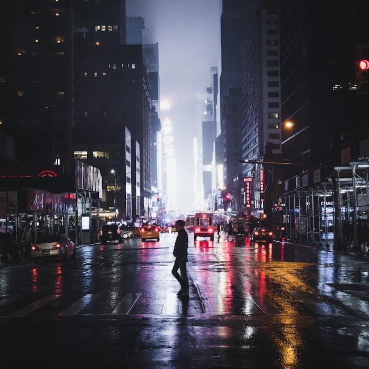 City skyline in Madrid, Spain